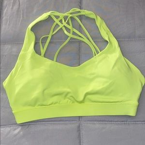 Neon sports bra
